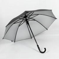 Зонт - трость полуавтоматический «Однотонный», 8 спиц, R = 58/70 см, D = 140 см, цвет чёрный Зонт - трость полуавтоматический «Однотонный», 8 спиц, R = 58/70 см, D = 140 см, цвет чёрный