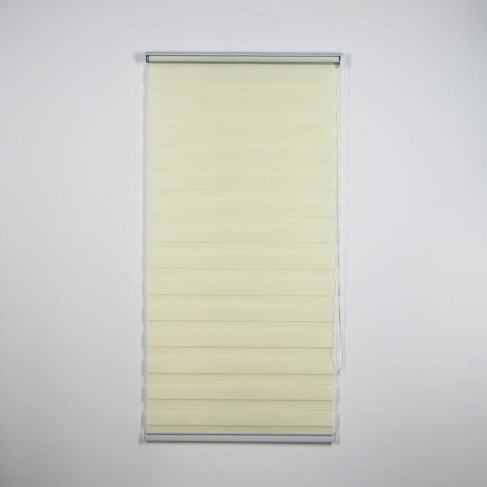 Штора рулонная &laquo;День-ночь&raquo;, 90&times;180 см (с учётом креплений 3,5 см), цвет бежевый