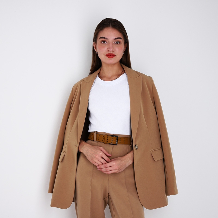 Ремень женский, ширина 3,5 см, пряжка металл, цвет рыжий Ремень женский, ширина 3,5 см, пряжка металл, цвет рыжий