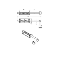 Задвижка дверная ЗД-10, покрытие цинк, 10 шт