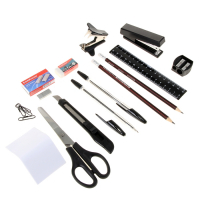 Набор настольный ErichKrause Office, 14 предметов, вращающийся, серый Набор настольный ErichKrause Office, 14 предметов, вращающийся, серый