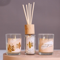 Диффузор ароматический и свечи интерьерные &laquo;Наслаждайся каждым днем&raquo;, аромат ваниль, 20 х 12,5 х 5 см.