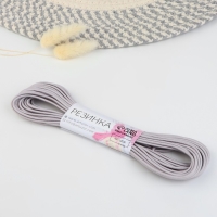 Резинка шляпная, 2 мм, 9 ± 0,5 м, 2 отрезка, цвет серый Резинка шляпная, 2 мм, 9 ± 0,5 м, 2 отрезка, цвет серый