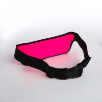 Сумка поясная на молнии, светоотражающие элементы, цвет розовый Сумка поясная на молнии, светоотражающие элементы, цвет розовый