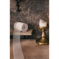 Лента с имитацией жемчуга, 6 см, 9 &plusmn; 1 м, цвет белый