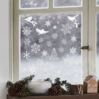 Наклейки новогодние на окна &laquo;Новогодняя вьюга&raquo;, многоразовые, 50 х 70 см, Новый год