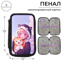 Пенал 2 секции, 125 х 205 х 40 мм, Calligrata 30П26/2 "Корея", ламинированный картон Пенал 2 секции, 125 х 205 х 40 мм, Calligrata 30П26/2 "Корея", ламинированный картон