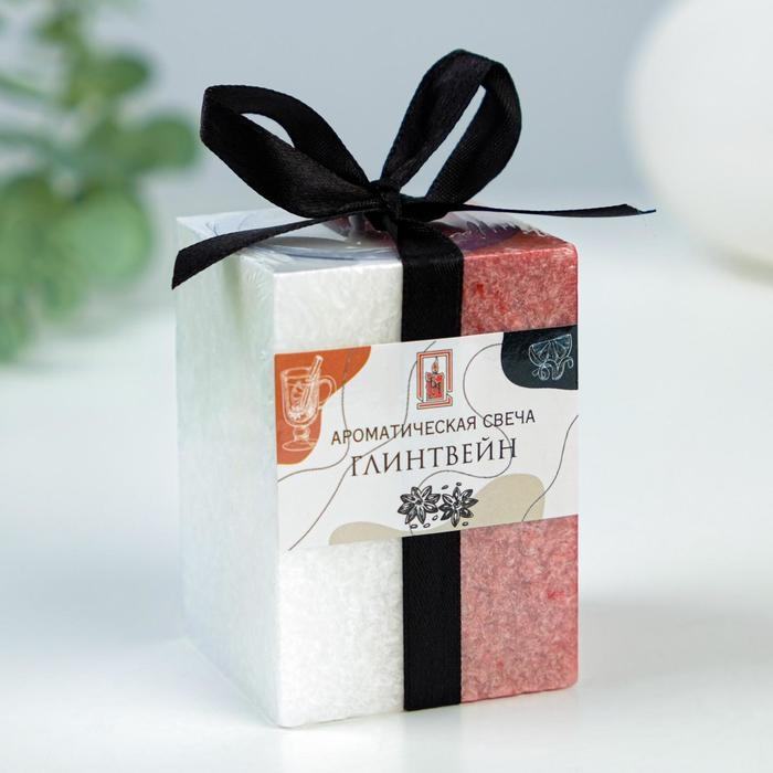 Свеча куб 5х7,5см, Свеча куб 5х7,5см, "Кристаллический узор", глинтвейн