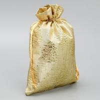 Мешочек подарочный парча &laquo;Золотые мгновения&raquo;, 16 х 24 см +/- 1.5 см, Новый год