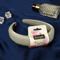 Ободок для волос "Перелив" 3 см, серый Ободок для волос "Перелив" 3 см, серый