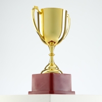 Кубок 012, наградная фигура, золото, подставка пластик, 19,2 &times; 11,5 &times; 8 см.