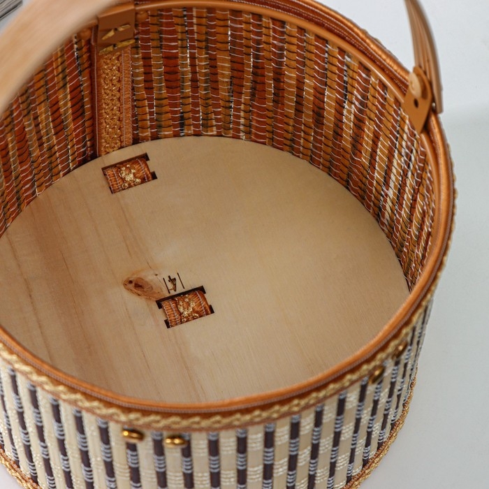 Корзина для хранения Доляна Nature, 18&times;18&times;12, бамбук