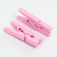 Набор прищепок для декора 50 шт., розовые &mdash; 2,5 см