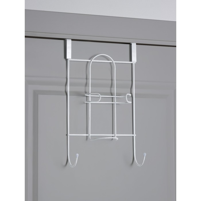 Держатель надверный для гладильной доски и утюга, 25&times;14,5&times;40,5 см, белый