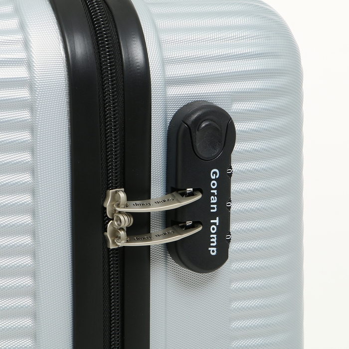 Чемодан малый 47 л (S) Goran Tomp, отдел на молнии, кодовый замок, 4 колеса, цвет серый Чемодан малый 47 л (S) Goran Tomp, отдел на молнии, кодовый замок, 4 колеса, цвет серый