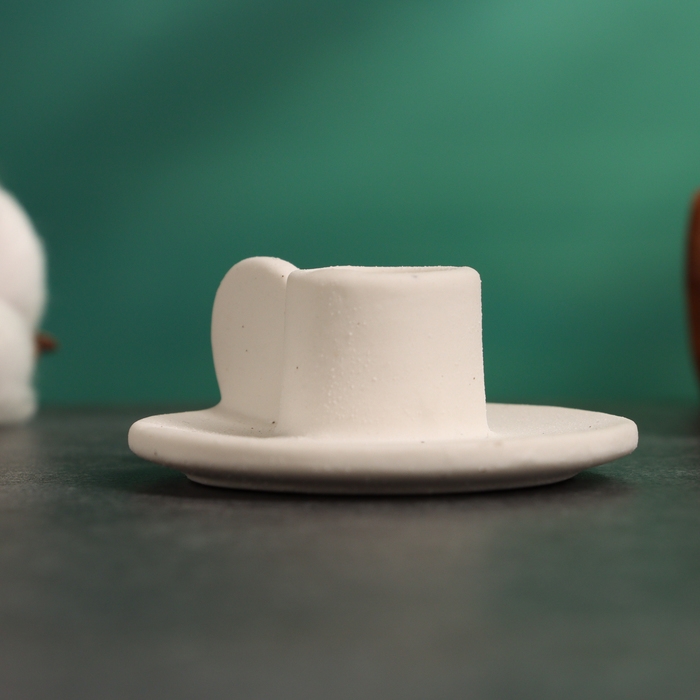 Подсвечник "Саймон" белый песок, 3х6х6см