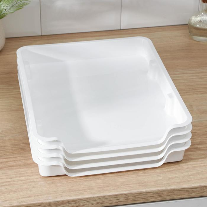 Набор лотков для заморозки продуктов, 4 шт Набор лотков для заморозки продуктов, 4 шт