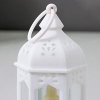 Ночник "Фонарь со свечей" LED от батареек 3хLR44 белый 6,3х5,5х11,5 см RISALUX Ночник "Фонарь со свечей" LED от батареек 3хLR44 белый 6,3х5,5х11,5 см RISALUX