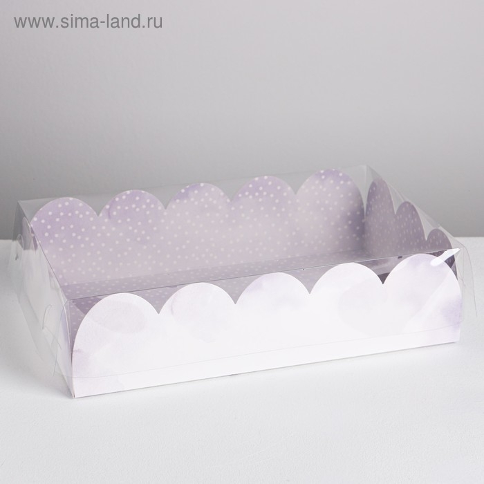 Коробка для печенья, кондитерская упаковка с PVC крышкой, Just for you, 20 х 30 х 8 см Коробка для печенья, кондитерская упаковка с PVC крышкой, Just for you, 20 х 30 х 8 см