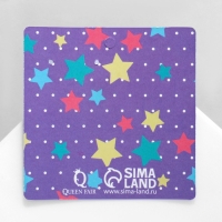 Серьги акрил &laquo;Карты&raquo; капля и звезда, цвет розово-голубой