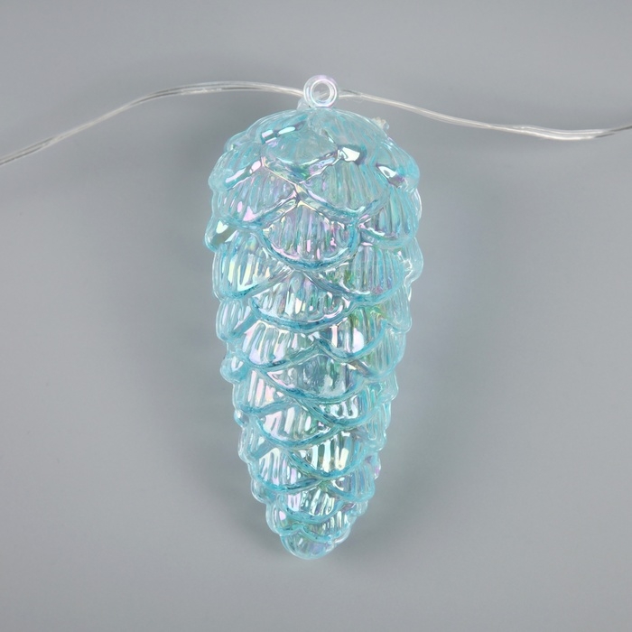 Гирлянда &laquo;Нить-грозди&raquo; 230 см, нить прозрачная, &laquo;Шишки&raquo;, 30 LED, 4.5 В, батарейки ААх3 (нет в комплекте), свечение тёплое белое