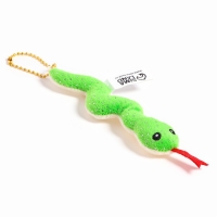 Новый год! Мягкая игрушка &laquo;Змея&raquo;, с блёстками, на подвесе, 11 см, цвет МИКС