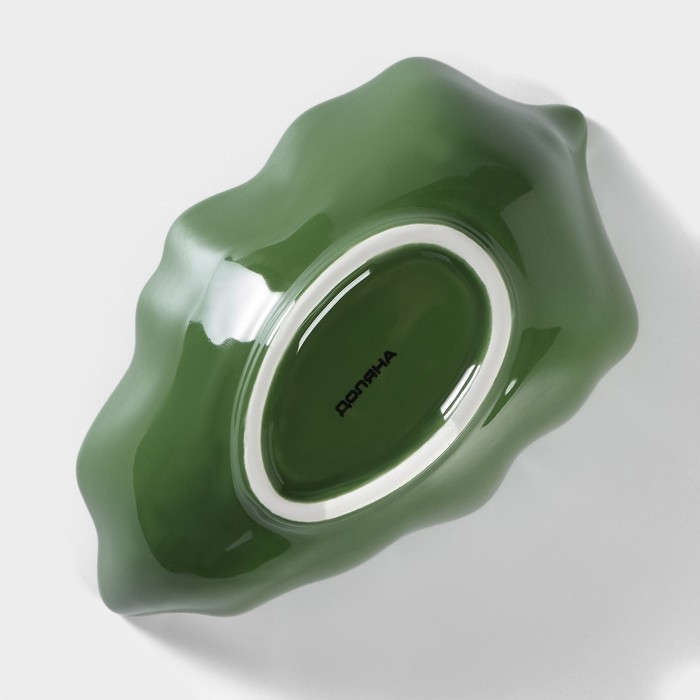 Салатник Доляна &laquo;Лист&raquo;, 18&times;11 см, цвет зелёный