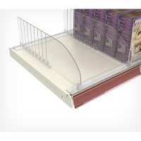 Ограничитель передний пластиковый с Т-профилем и магнитным скотчем, 1000&times;32&times;30 мм, прозрачный