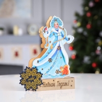 Светодиодная фигура «Снегурочка» 12 × 20 × 4.7 см, дерево, батарейки LR1130х3 (в комплекте), свечение тёплое белое Светодиодная фигура «Снегурочка» 12 × 20 × 4.7 см, дерево, батарейки LR1130х3 (в комплекте), свечение тёплое белое