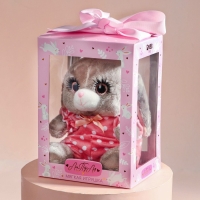 Мягкая игрушка &laquo;Зайка Ла-Пу-Ля в камбинизоне с короной&raquo;, цвет серый, 20см