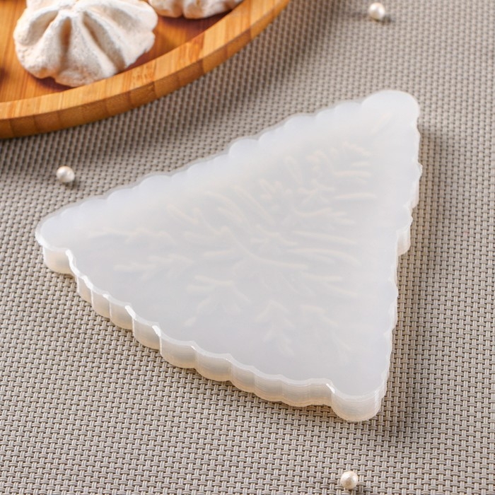 Силиконовый молд &laquo;Узорная ёлка&raquo;, 12,5&times;12 см, цвет прозрачный