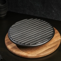 Крышка-пресс чугунная Magma «Гриль», 24×5,5 см, цвет чёрный Крышка-пресс чугунная Magma «Гриль», 24×5,5 см, цвет чёрный