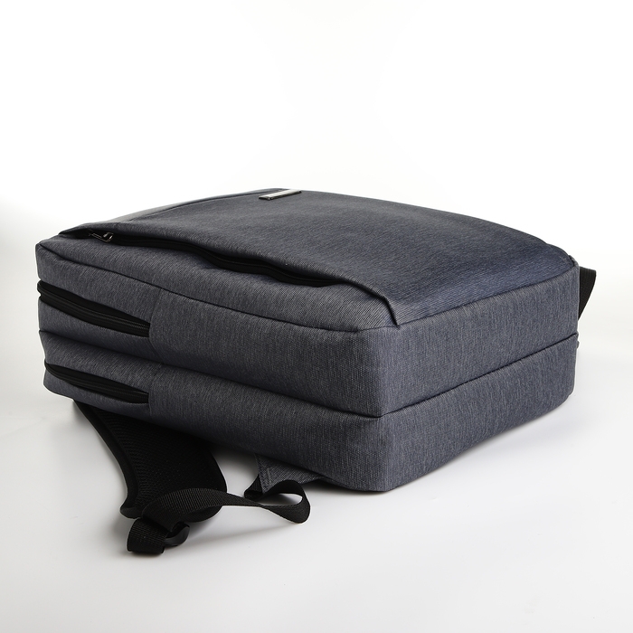 Рюкзак городской на молнии, 2 кармана, с USB, цвет серый Рюкзак городской на молнии, 2 кармана, с USB, цвет серый