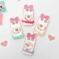 Комплект детский «Выбражулька» 4 предмета: резинка, клипсы, браслет, кольцо, лютики, цветной Комплект детский «Выбражулька» 4 предмета: резинка, клипсы, браслет, кольцо, лютики, цветной