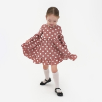 Платье детское KAFTAN "Горох", р. 32 (110-116), розовый Платье детское KAFTAN "Горох", р. 32 (110-116), розовый