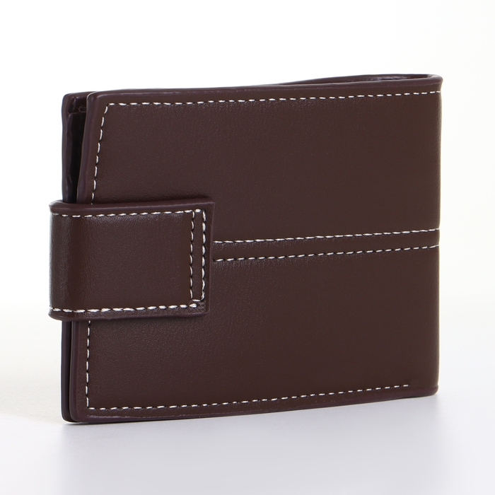 Портмоне мужское на кнопке, цвет коричневый Портмоне мужское на кнопке, цвет коричневый