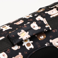 Сумка-переноска каркасная "Медвежонки", размер M, 40 х 21 х 27 см, чёрный Сумка-переноска каркасная "Медвежонки", размер M, 40 х 21 х 27 см, чёрный