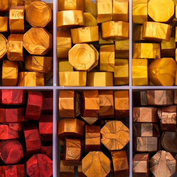 Набор сургуча Набор сургуча "Оттенки золотого" перламутр 10 цветов 12,7х6,5х2 см