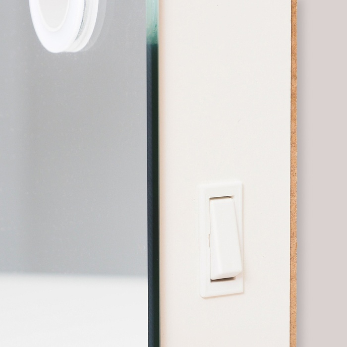 Зеркало, гримёрное, настенное, 12 лампочек, 60&times;80 см