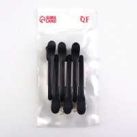 Зажимы для волос, набор - 6 шт, 10,5 см, цвет чёрный Зажимы для волос, набор - 6 шт, 10,5 см, цвет чёрный