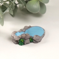 Фигурка для флорариума полистоун "Пруд в саду" 5,4х1,6 см