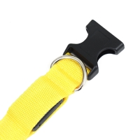 Ошейник с подсветкой Двойная полоса размер M, ОШ 40-48 х 2,5 см, 3 режима свечения жёлтый Ошейник с подсветкой Двойная полоса размер M, ОШ 40-48 х 2,5 см, 3 режима свечения жёлтый