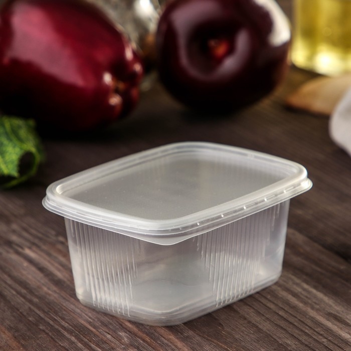 Контейнер пластиковый одноразовый с крышкой, 10 шт, 250 мл, 10,8×8,2×4,6 см, цвет прозрачный Контейнер пластиковый одноразовый с крышкой, 10 шт, 250 мл, 10,8×8,2×4,6 см, цвет прозрачный