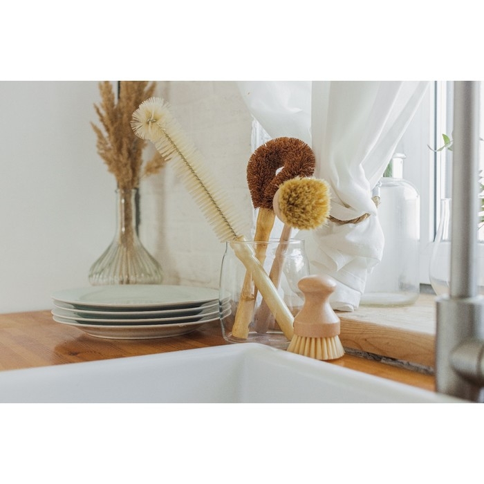 Щётка для посуды Доляна &laquo;Лотос&raquo;, круглая, 22 см