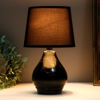 Настольная лампа "Гелла" E14 40Вт черный 18х18х29 см RISALUX Настольная лампа "Гелла" E14 40Вт черный 18х18х29 см RISALUX