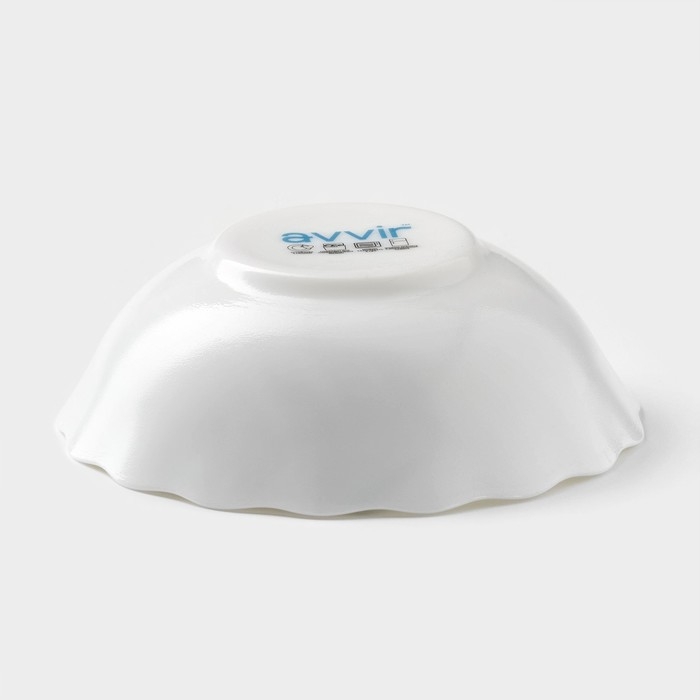 Салатник Avvir &laquo;Юкка&raquo;, 430 мл, d=15,5 см, стеклокерамика, цвет белый