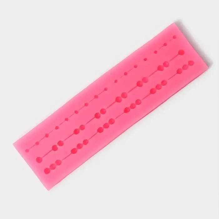 Молд &laquo;Бусы&raquo;, силикон, 15.5&times;4.5&times;1.3 см, розовый