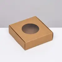 Коробочка самосборная, крафт, 10&times;10&times;3 см