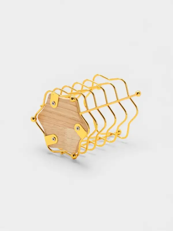 Сушилка для столовых приборов "Старлайт" 11*11*15,5 см, цвет золотой