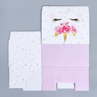 Коробка подарочная сборная, упаковка, «Единорог», 22 х 15 х 10 см Коробка подарочная сборная, упаковка, «Единорог», 22 х 15 х 10 см